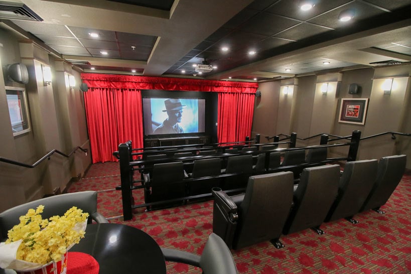 The theater room at Mulligan Park
