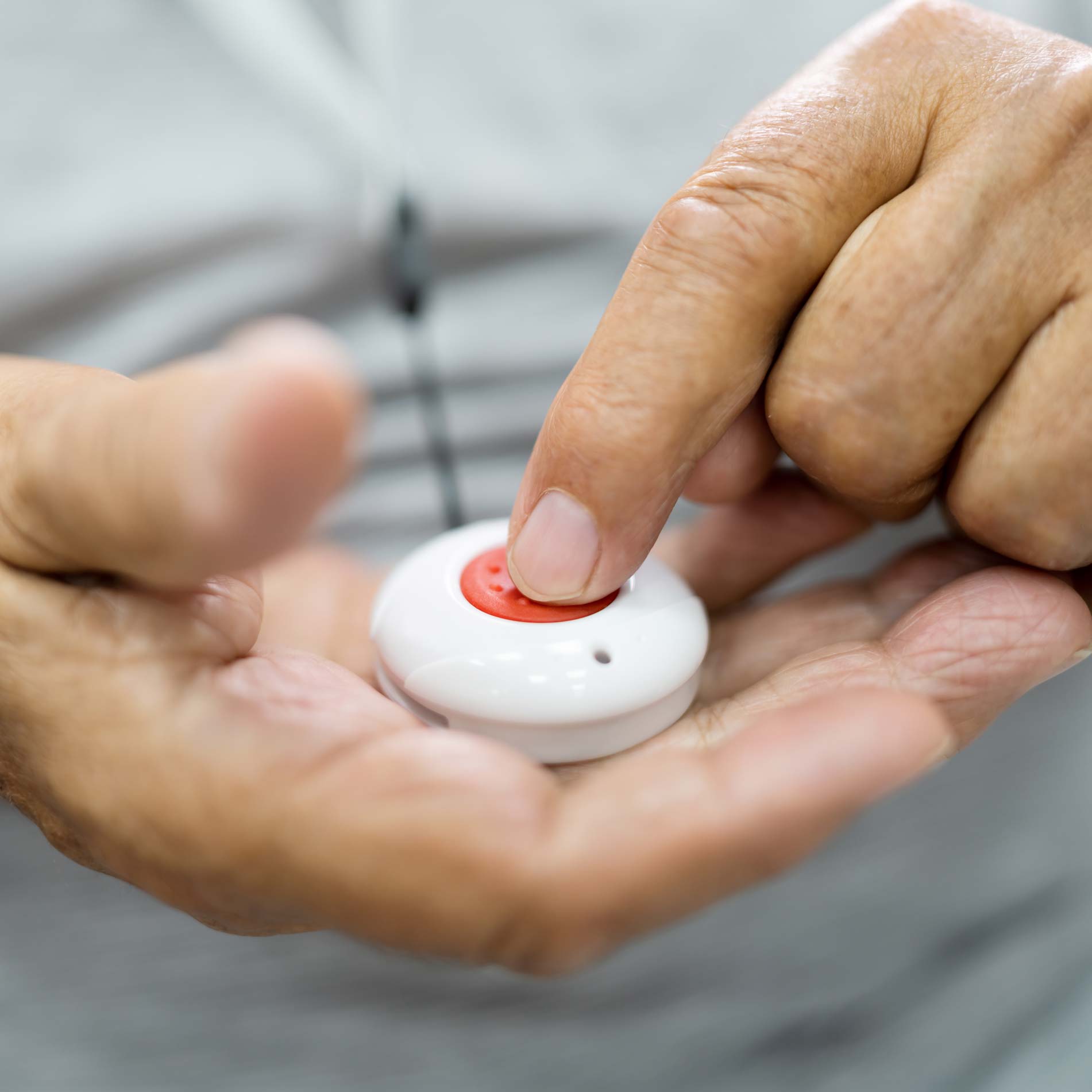 An emergency call button available to Mulligan Park residents